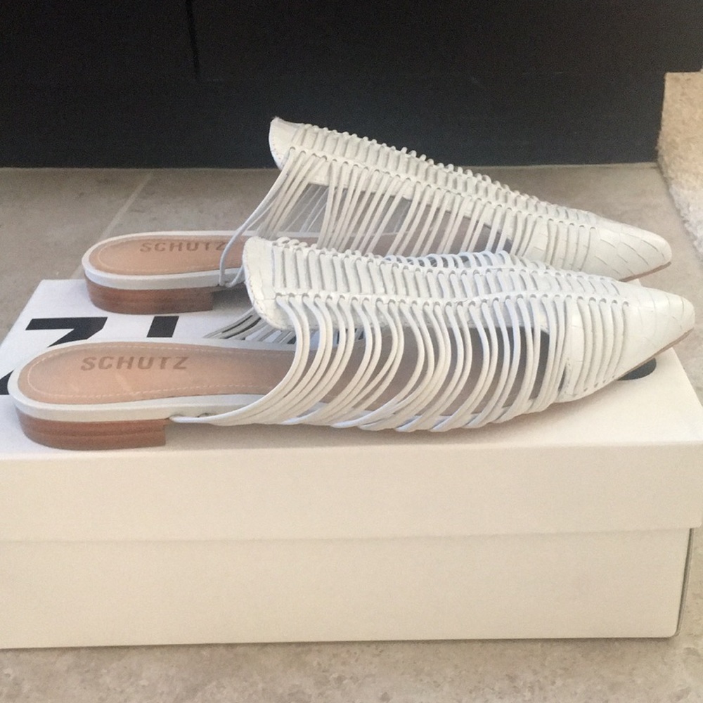 NIB Schutz Rosalyn Pointed Toe Mule Slides - Picture 3 of 4